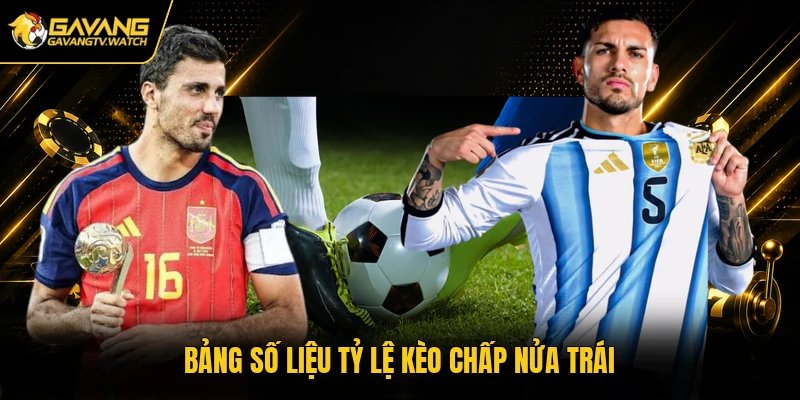 Bảng số liệu tỷ lệ kèo chấp nửa trái