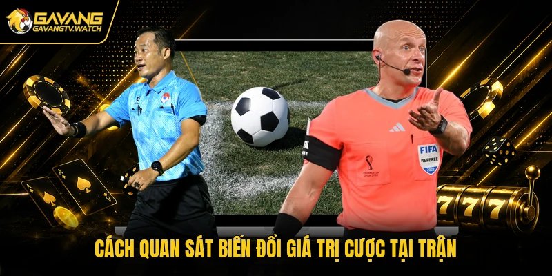 Cách quan sát biến đổi giá trị cược tại trận