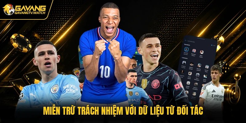 Miễn trừ trách nhiệm với dữ liệu từ đối tác