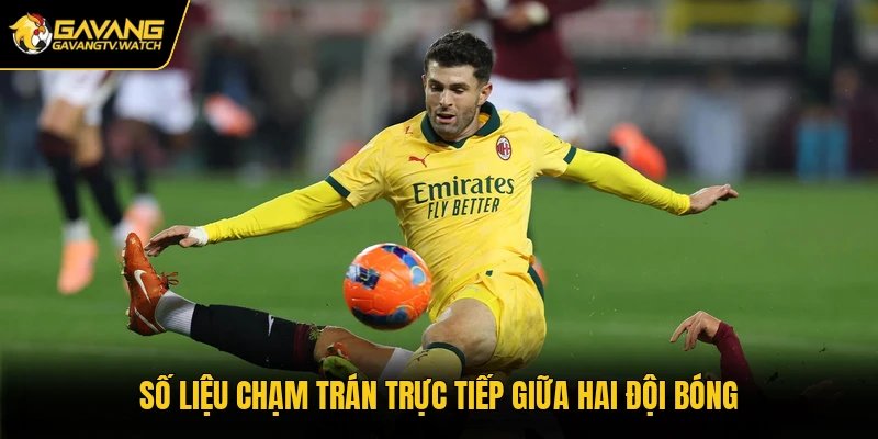 Số liệu chạm trán trực tiếp giữa hai đội bóng