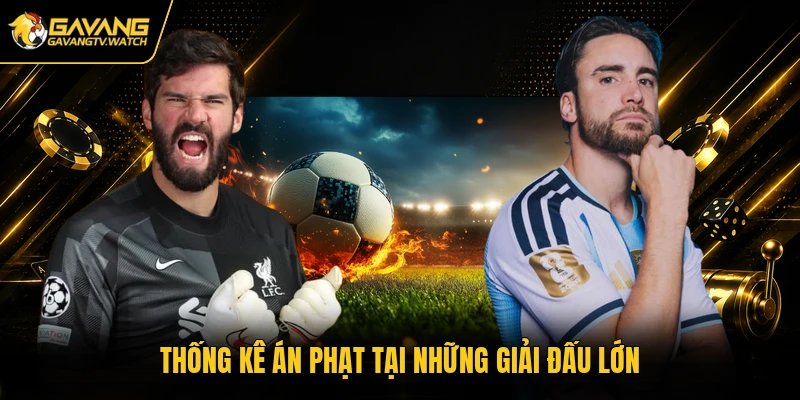 Thống kê án phạt tại những giải đấu lớn