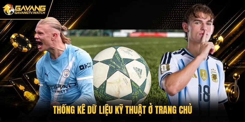Thống kê dữ liệu kỹ thuật ở trang chủ